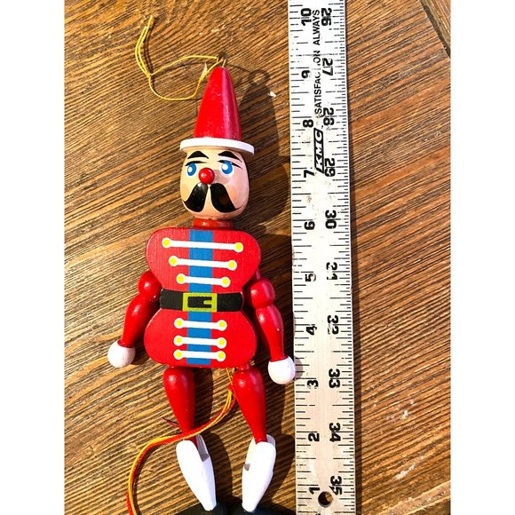 Vintage German Wooden Jumping Jack Ornament Puppets Man Woman Girl Pull String - Picture 3 of 5